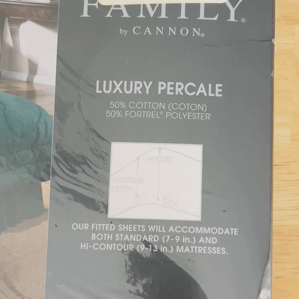 VTG 70's Cannon Royal Family Luxury Percale White Full Fitted Sheet NOS Sealed